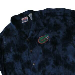Florida Gators Vintage Tied Die Spike Sports Hawaiian Button Up Shirt Men's XXL
